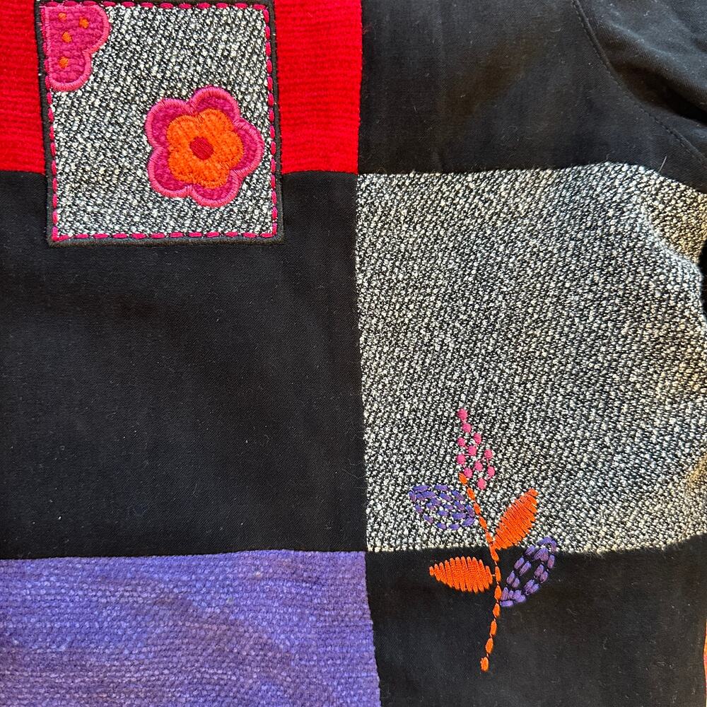 Vtg Koret Embroidered Patchwork Jacket Size M Ecl… - image 5